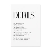 Details zur Minimalistischen Chic Hochzeit