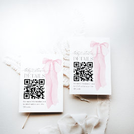 Details zur Minimalistischen Girl-Babydusche von P Begleitkarte