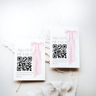 Details zur Minimalistischen Girl-Babydusche von P Begleitkarte