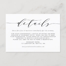 Details zur Minimalistischen Hochzeit Begleitkarte
