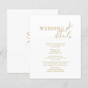 Details zur Minimalistischen White and Gold Hochze