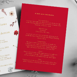 Details zur Red Gold Wedding Card Folieneinladung