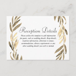 Details zur Rezeption des Golden Leaf Wreath Begleitkarte