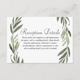 Details zur Rezeption des Green Leaf Wreath Begleitkarte