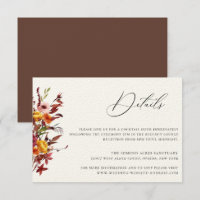 Details zur rustikalen Herbstblütenkarte