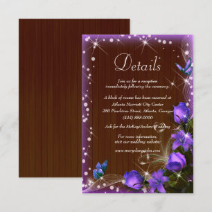 Details zur rustikalen Hochzeit aus dunklem Holz L Begleitkarte
