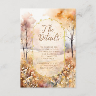 Details zur rustikalen Hochzeit im Herbst Begleitkarte
