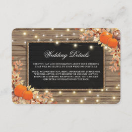 Details zur rustikalen Hochzeit im Herbst im Herbs Begleitkarte