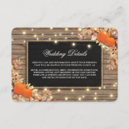 Details zur rustikalen Hochzeit im Herbst im Herbs Begleitkarte