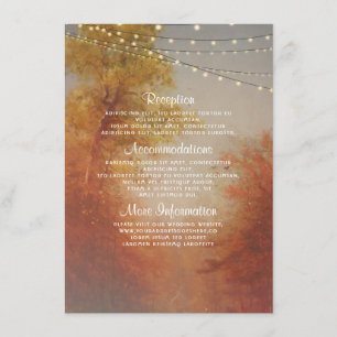 Details zur rustikalen Hochzeit im Herbst von Baum Begleitkarte