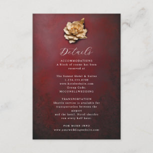 Details zur rustikalen metallischen Blume Begleitkarte