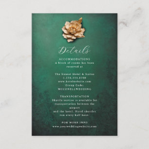 Details zur rustikalen metallischen Blume Begleitkarte