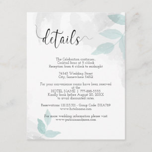 Details zur sanften Münze und zur grauen Hochzeit Begleitkarte