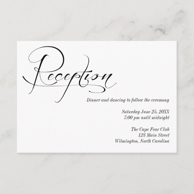 Details zur Schwarz-Weiß-Rezeption Begleitkarte (Vorderseite)