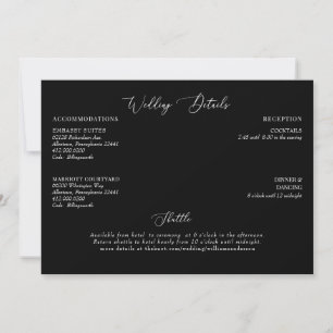 Details zur schwarzen Hochzeit - Beilage Einladung