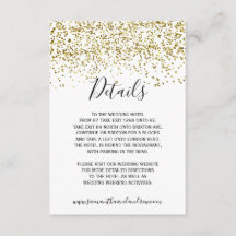 Details zur weißen Typografie von Chic gold Konfet