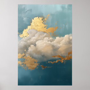 Details zur Wolkenmalerei und zum Gold Poster