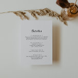 Detalles de Boda Española Begleitkarte<br><div class="desc">Diese Umschließungskarte von Boda Española eignet sich perfekt für eine moderne Hochzeit. Das einfache und elegante Design zeichnet sich durch klassische und extravagante Schriftzeichen in Schwarz und Weiß aus.</div>