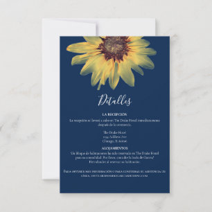 Detalles Rústicos de Girasol Tarjeta de Cerramient Einladung