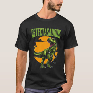 Detectasaurus Treasure Jagd Dinosaur Trex Metall T-Shirt