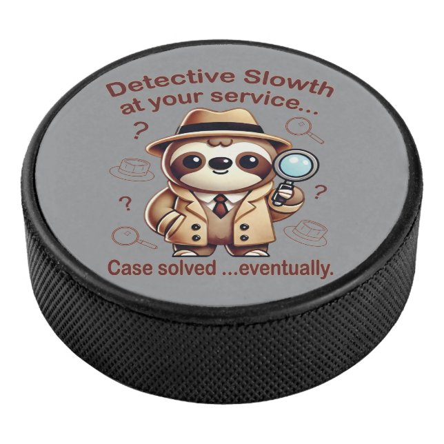 "Detection Sloth" Faultier Eishockey Puck (3/4)