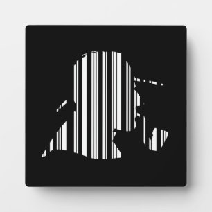 DETECTIVE BAR CODE Pfeife rauchendes Barcode-Muste Fotoplatte