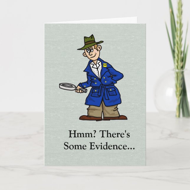 Detective Birthday Card zum Anpassen Karte (Vorderseite)