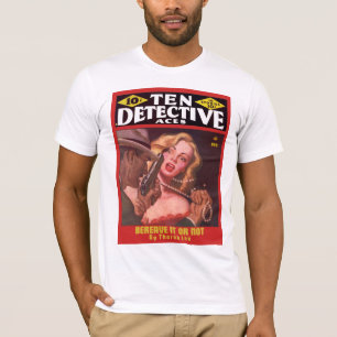DETECTIVE Coolle Vintage-Pulp-Magazin-Cover-Art T-Shirt