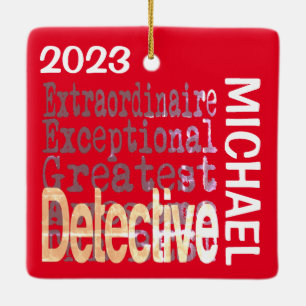 Detective Extraordinaire CUSTOM Keramikornament