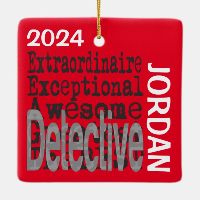 Detective Extraordinaire CUSTOM Keramikornament (Rückseite)