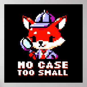 Detective Fox - Kein Fall zu klein Pixel Art Poster