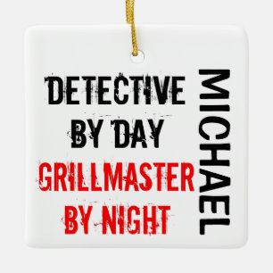 Detective Grillmaster CUSTOM Keramikornament