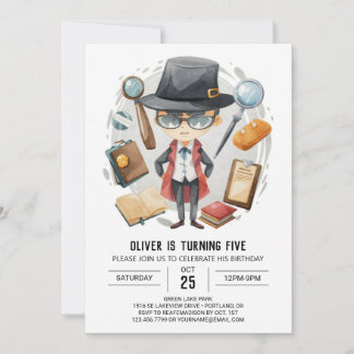 Detective Mystery Spy Glasses Geburtstag Einladung