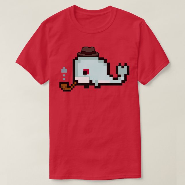 Detective Pixel Whale T-Shirt (Design vorne)