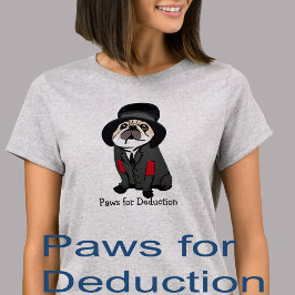 Detective Sherlock Mops Hund Lover Hobo T-Shirt