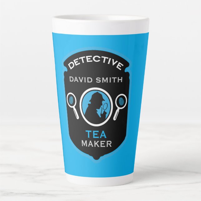 Detective Themed Funny Gift Milchtasse (Vorderseite)
