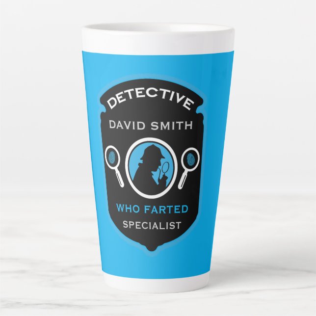 Detective Themed Funny Gift Milchtasse (Vorderseite)