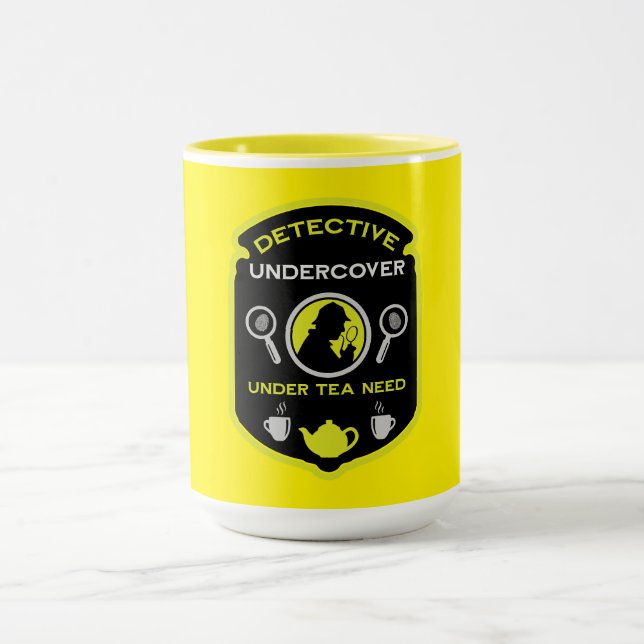 Detective Themed Funny Tea Tasse (Zentrum)