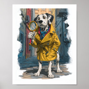 Detektiv Dalmatiner � Kriminalitätslösender Hund Poster