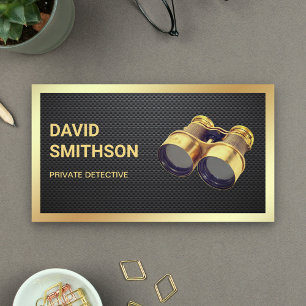 Detektiv für den privaten schwarzen Kohlenstofffas Visitenkarte
