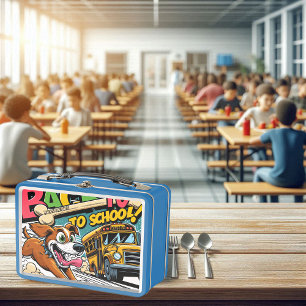 Detektiv Hund zurück zum Schulessen Metall Brotdose