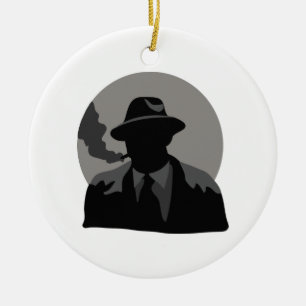 Detektiv Keramik Ornament