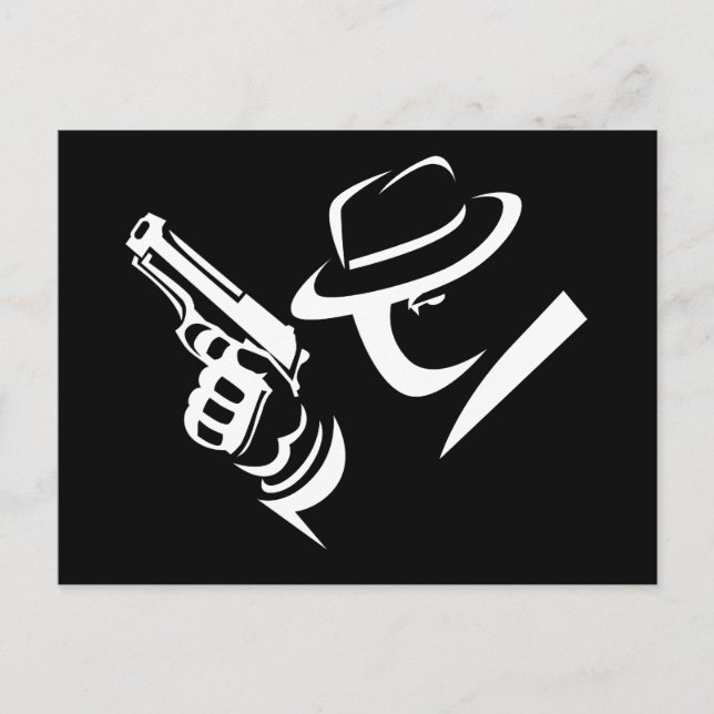 Detektiv Mobster Postkarte 2 (Vorderseite)