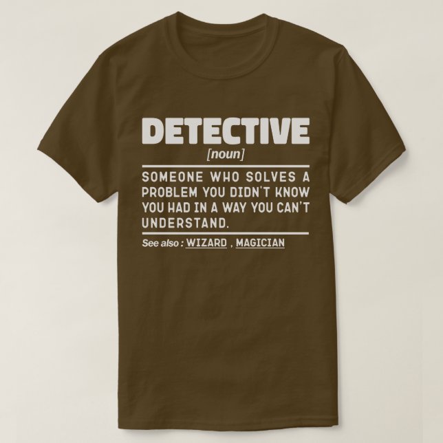Detektiv Noun Investigation Mitarbeiter Cool Vater T-Shirt (Design vorne)