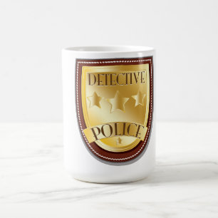 Detektiv Polizeiabzeichen Kaffeetasse