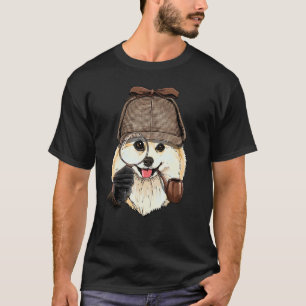 Detektiv Pomeranian Spion Ermittler Pom Mama Papa T-Shirt