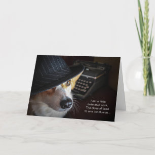 Detektivcorgi-Geburtstagskarte Karte