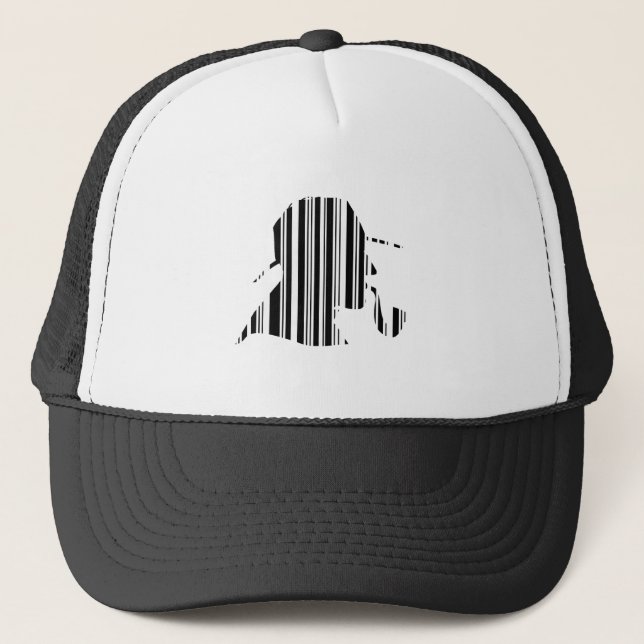 DETEKTIVE BAR CODE-Pipe Rauchen Barcode-Muster Truckerkappe (Vorderseite)