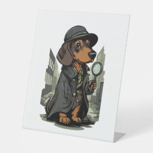 Detektive Dackel - Geheimnis löst Hund Sockelschild