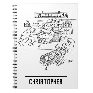 Detektive im Supermarkt Notizblock